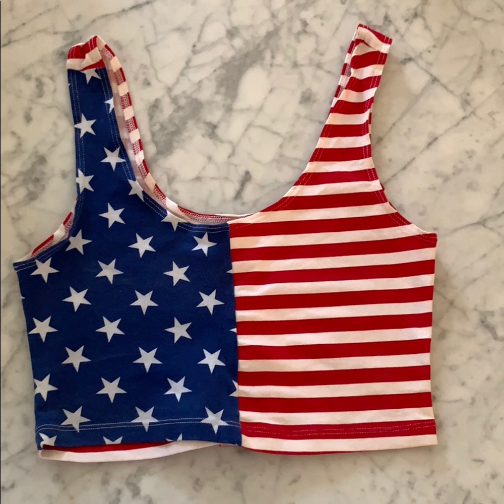American Apparel Crop Top 4th of July